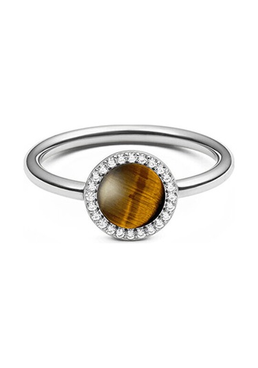 Audrey Ring Tiger Eye Silver Gümüş