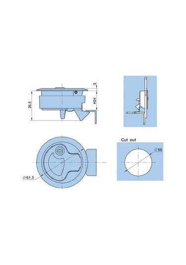 Nayomiglow Karavan Tuvalet Kapı Kilidi Deniz Güverte Kilidi Anahtarlı Zemin Kilidi Yuvarlak Kilit