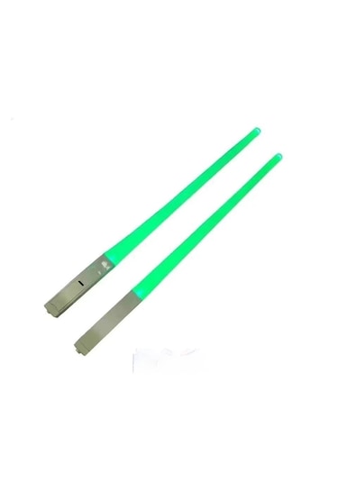 Chopssticks Led Işıklı Yemek Çubukları Ve Sofra Takımı Çift4 Yeşil