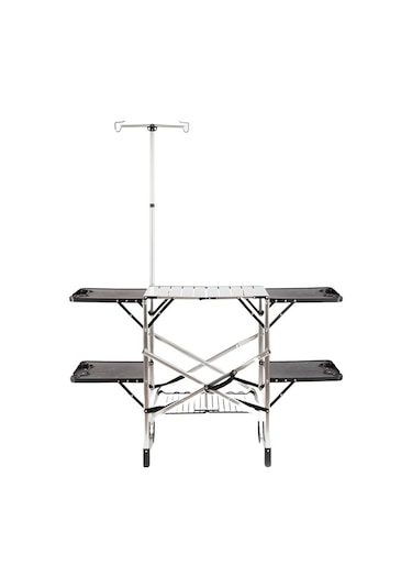 Funky Chaırs Portatif Katlanabilir Alüminyum Kamp Mutfak Standı Gri