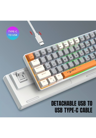 Fastbuy Mini Mekanik Klavye, Dizüstü & Mac Uyumluluğu, Kompakt Tasarım, Windows, Kablolu