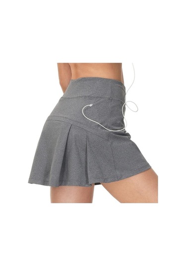 Fastbuy Komial Kadın Aktif Skort Günlük Kısa Etek Açık Gri Xs Açık Gri Gri