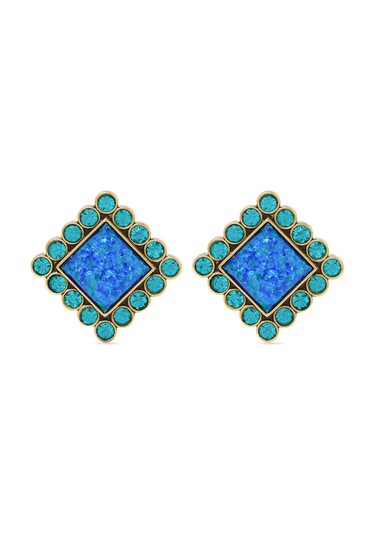 Regency Linear Earrings Kadın Küpe 6x1x0.5 Cm Mavi