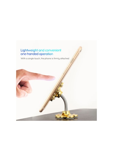 Lemestar Araç Telefon Tutucu - Çift Taraflı Emici Vantuzlu, Tek Elle Kullanım Kolaylığı 6 Renk Seçeneği