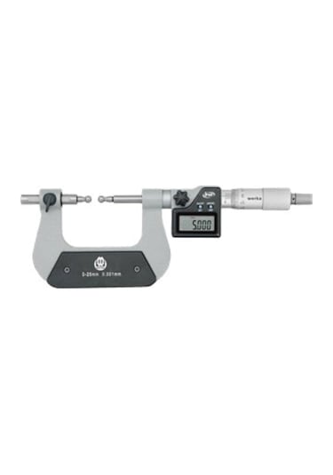 Werka Ip65 Dijital Top Başlı Dişli Mikrometresi 25-50 X 0.001mm