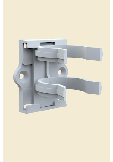 Mesan Baza Klipsi Ahşap Çiftli Beyaz (Clpd)