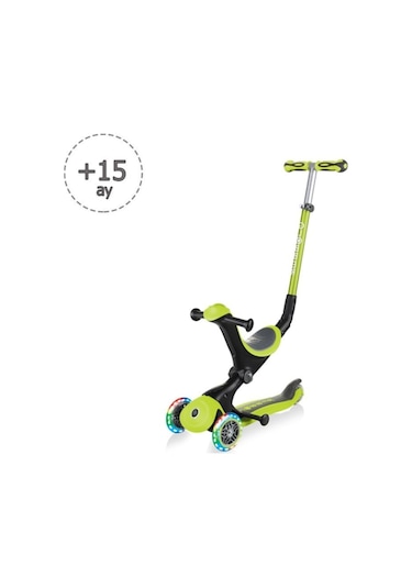 Globber Go Up Deluxe Işıklı Teker Çocuk Scooter Yeşil