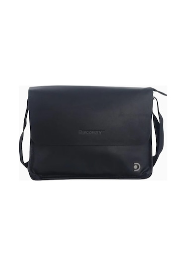 Discovery Heritage Metal Logolu 4l Kapasiteli Messenger Omuz Çantası Siyah 1