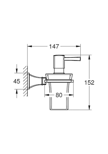 Grohe Sıvı Sabunluk Ve Tutacağı Grandera Krom - 40910000 Gri - Gümüş