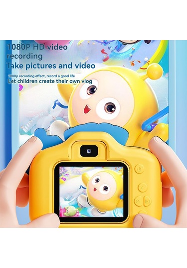 Maiyame Jıdoo Yumurta Şekilli Çocuk Kamera - Hd 48mp Çift Kameralı, 1080p Video, 2.0" Ips Ekran, Dayanıklı Abs + Silikon Oyuncağı Pembe