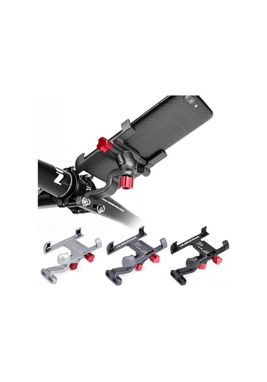 Gajeena Bisiklet İçin Titanyum Renkli Alüminyum Telefon Tutucu - Geniş Ayarlanabilir, 360 Dönebilir Diğer