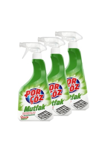 Porçöz Çamaşır Suyu Katkılı Mutfak Temizleyici Sprey 3 x 750 ML