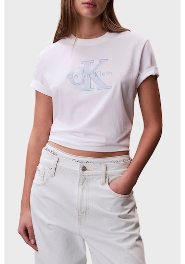 Calvin Klein Bayan T Shirt Lv047f829g Yaf Beyaz BEYAZ Calvin Klein Bayan T Shirt Lv047f829g Yaf Beyaz BEYAZ