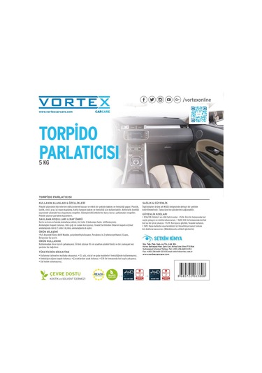 Vortex Torpido Temizleme ve Bakım Sütü 5 Kg.