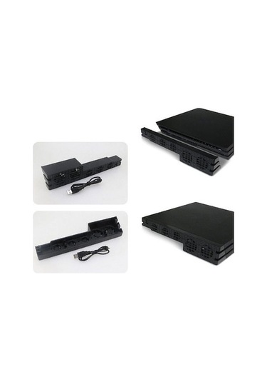 Qingmipy Ps4 Pro Usb Sogutucu Fanı - Otomatik Sıcaklık Kontrolü - Hareketli Turbofan - Arka Yerleştirme - Siyah Tp4-831 Diğer