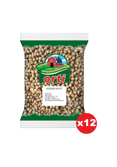Orti Koçbaşı Nohut 1 Kg. x 12 Adet