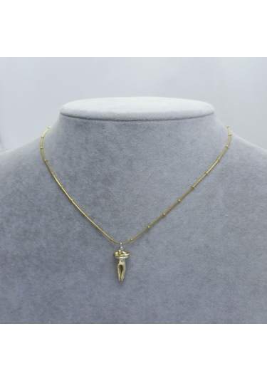 Yeni Sezon 22 Ayar Altın Kaplama Paslanmaz Çelik Sarılan Sevgili Aşk Kadın Kolyesi Gold