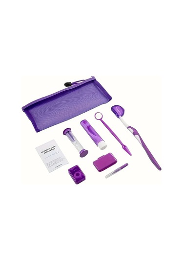 Willowhaven Mavi 8'li Seyahat Diş Fırçası Seti Taşıma Çantası Kamp