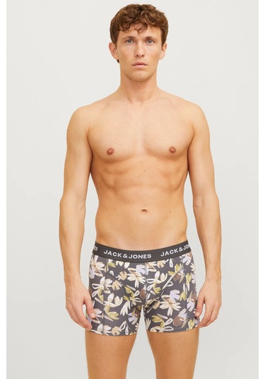 Jack & Jones Erkek Boxer 12273114 Siyah-beyaz-antrasit Siyah-beyaz-antrasit