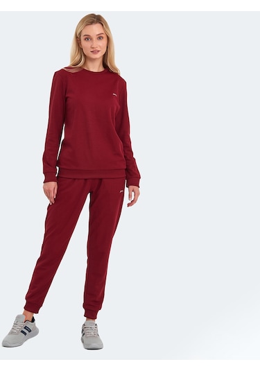 Slazenger OLINDA Kadın Cepli Bordo Eşofman Takımı