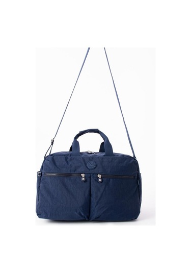 Seyehat Spor Çantası Kabin Boy Valiz 45 35 Cm Omuz Ve Çapraz Askılı Hafif Klinkır Çanta Su İtici Lacivert