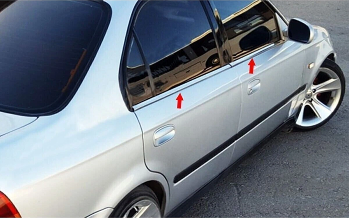 Ueskrom Honda Cıvıc 1996 2001 Uyumlu Krom Cam Çıtası 4 Parça 1.4 Is 1.6 Ies