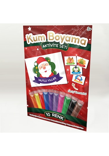 Noel Baba Yılbaşı Özel Kum Boyama Aktivite Seti