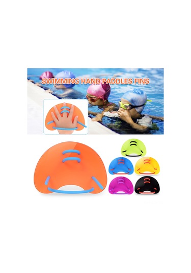 Xindoker 3d Ergonomik Tasarım El Paspası, Pp+silikon Malzeme, Tüm Yaş Grupları İçin, Doğal Yüzme Deneyimi Sağlar - Siyah 1 Çift Siyah