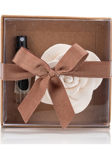 Missi Ahşap Kaideli Dark Amber Kokulu Seramik Taş Hediye Seti