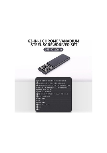 Trendooze Vidayı Tornavida Taraflı Sökmek Seti İçin Dijital Çift Arada 63'ü 1 Nu