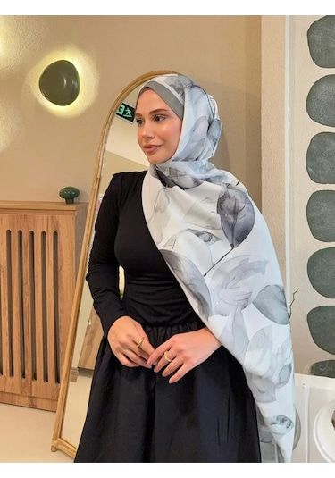 Mira İpek Retro Desenli Pamuk Şal Mena Serisi Haki