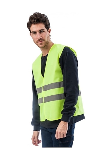 Ikaz Yeleği Sarı Işçi Tip Ikaz Yeleği