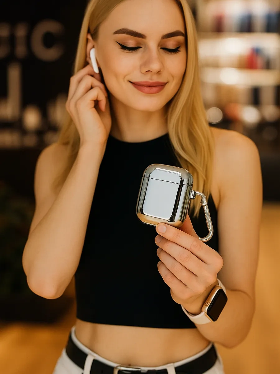 Qapla Airpods 2 İçin Kılıf, Kablosuz Kulaklık Airpods 418438728 Gri