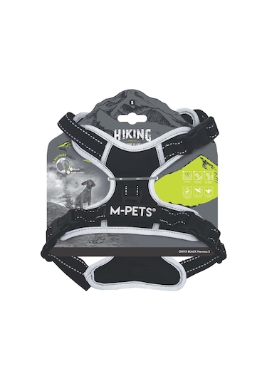 M-pets Hıkıng Reflektörlü Soft Sırt Tasması Black S