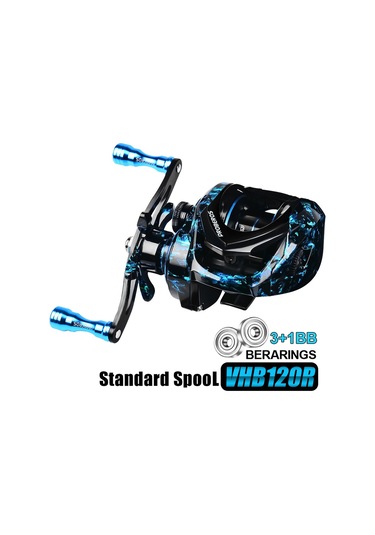 Proberos Vhb120 Metal Baitcasting Makarası 3+1bb Rulmanlı Balıkçılık Makarası - Sağ El