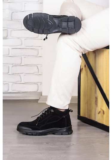 Ducavelli Army Hakiki Deri Bağcıklı Süet Erkek Bot