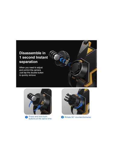 Puluz Manyetik Hızlı Açılan Motosiklet Kaskı Çene Kayışı Dağı Siyah