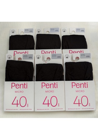 Penti Mıkro 40 Den Orta Kalın Mat Soket Çorap Kısa Soket Çorap 6'lı 001