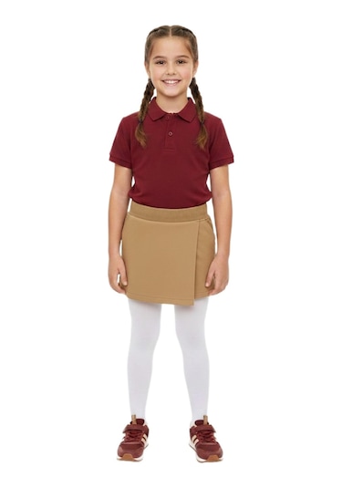 Kız Çocuk Bej Rengi Şort Etek Bgl-st04887 Bej