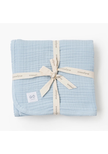 Bebek Battaniye Blanket 105x120 Muslin Home Ac25870 Mavi
