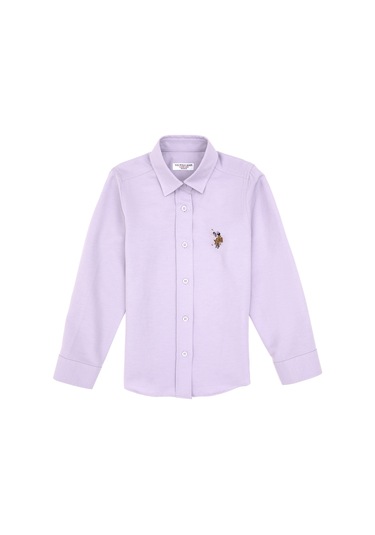 U.S. Polo Assn. Kız Çocuk Lila Uzun Kollu Basic Gömlek 50317629-VR245