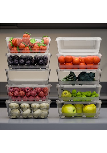 Porsima 1072 10' Lu Kendinden Kapaklı Buzluk Saklama Kabı 1 Lt