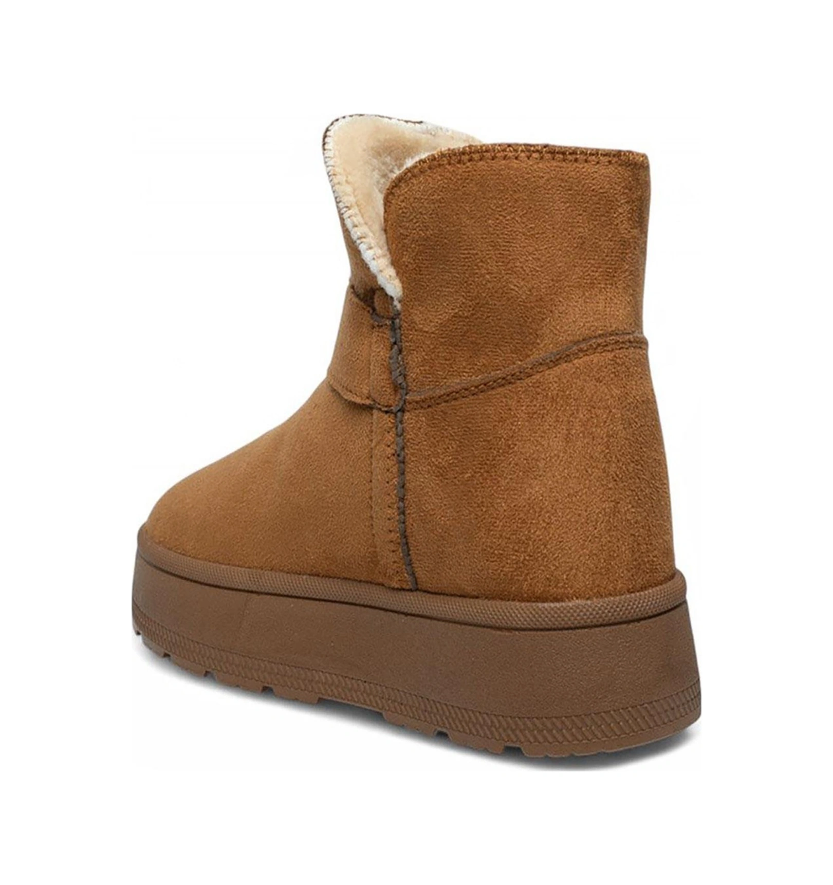 Celira Gls Taba İçi Kürklü Nubuk Kadın Bot & Bootie Taba