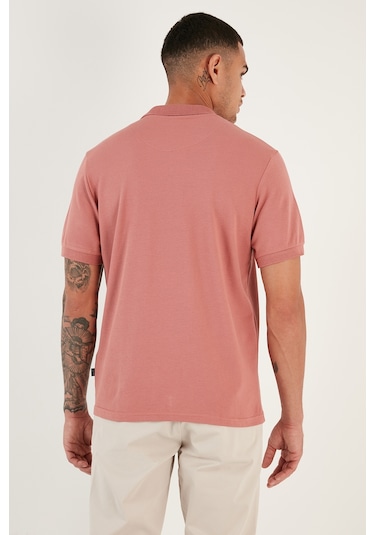 Buratti Pamuklu Regular Fit Düğmeli Erkek Polo Yaka T Shirt 5902127 Gül