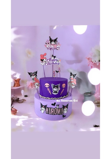 Sutasarimevi Kuromi Maket 2 Katlı Yaş Pasta