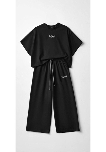 Kız Çocuk Yazlık Alt Üst Takım Siyah