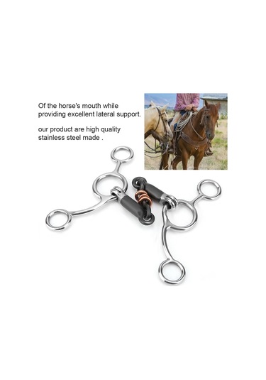 Geeroyoo Pembeği Bakırlı Paslanmaz Çelik At Ağız Takımı - Hafif Temas Ve Yönlendirme Desteği 135mm