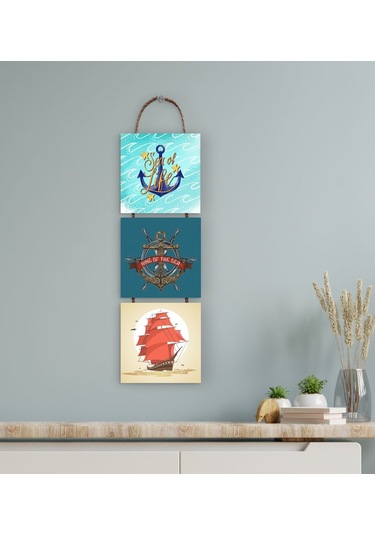 Bk Gift 3 Parça Ipli Ahşap Tablo Seti-52