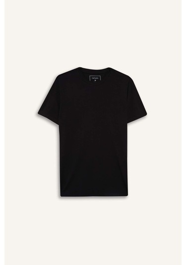 Defacto Slim Fit Dar Kesim Bisiklet Yaka Üst D3515ax25wnbk81 Siyah