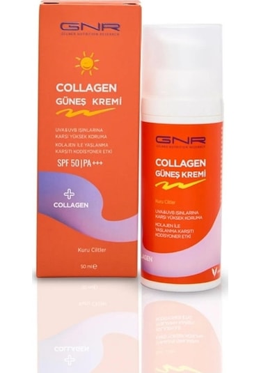 GNR Kuru Ciltler İçin Collagen Güneş Kremi SPF50+ 50 ML